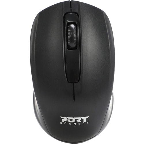Port Connect Office Mouse - Radio Frequency - USB - Optical - 3 Button(s) - 1 - Wireless - 2.40 GHz - 1000 dpi - Scroll Wh