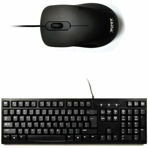 Port Keyboard & Mouse - AZERTY - French - USB Type A Cable Keyboard - 104 Key - Keyboard/Keypad Color: Black - USB Type A 
