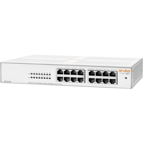 Aruba Instant On 1430 16 Ports Ethernet Switch - Gigabit Ethernet - 10/100/1000Base-T - 2 Layer Supported - 7.90 W Power C