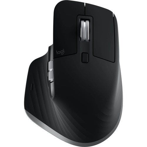 Logitech MX MASTER 3S Mouse - Bluetooth/Radio Frequency - USB - Optical - 7 Button(s) - Space Gray - Wireless - 2.40 GHz -