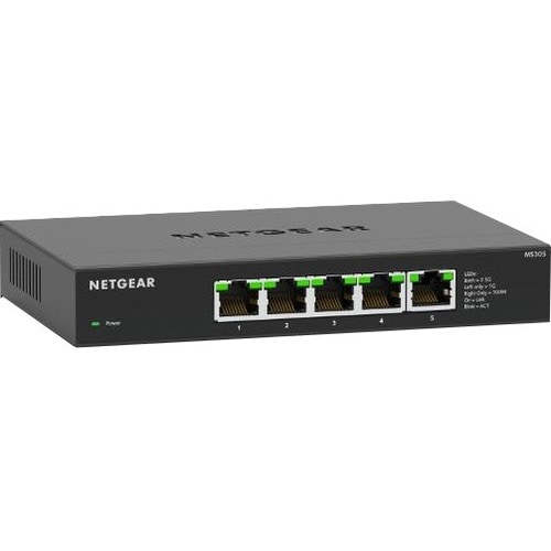 Netgear MS305 5 Anschlüsse Ethernet-Switch - 2.5 Gigabit Ethernet - 2.5GBase-T - 2 Unterstützte Netzwerkschicht - 9,24 W S