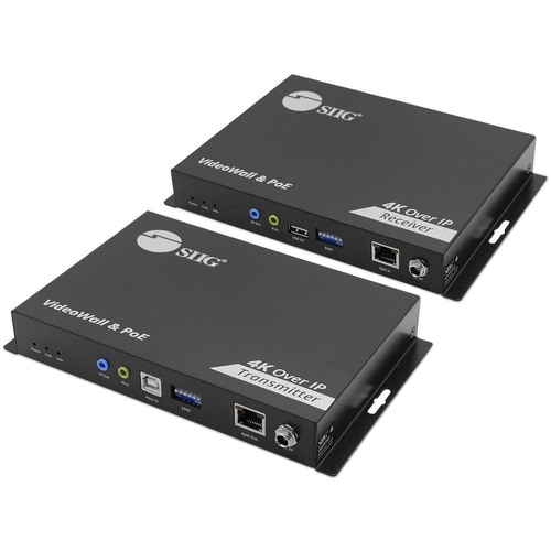 SIIG 4K60Hz 18Gbps HDMI over IP Matrix Kit - HDMI over IP Matrix Kit, Extends 4K@60Hz HDMI signal up to 394ft (120m) over 