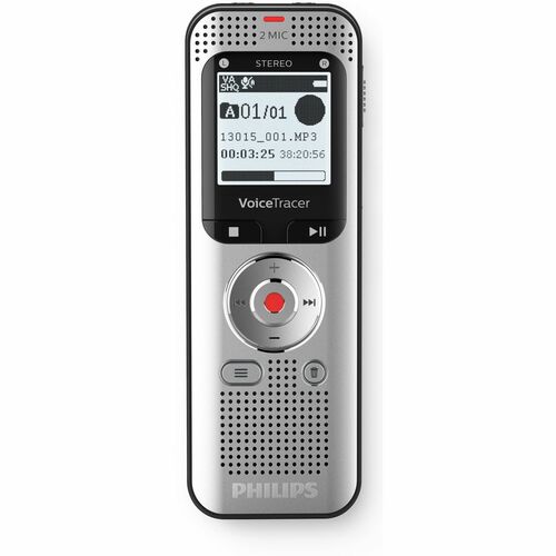 Philips VoiceTracer DVT2050 Audio Recorder - [Built-in ]Microphone, Speaker, FM Radio - 8 GB Flash Memory - SD, microSD Su