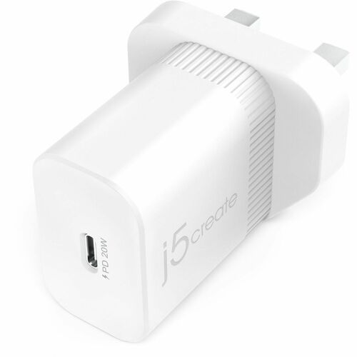 j5create JUP1420-FN 20 W AC Adapter - 1 Pack - Universal Adapter - 1 USB Type-C - For iPhone, Smart Watch, iPad Air, iPad 
