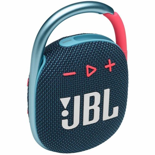 JBL Clip 4 Portable Bluetooth Speaker System - 5 W RMS - Blue, Pink - 100 Hz to 20 kHz - Battery Rechargeable - USB - 1 Pack