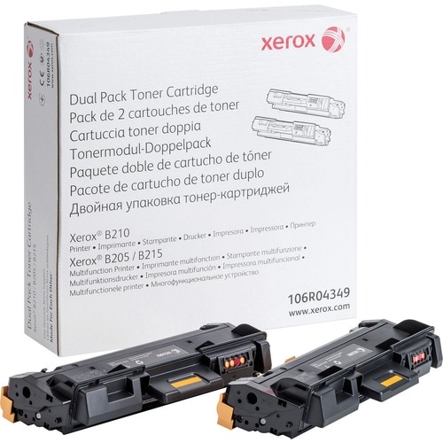 Xerox Original Laser Toner Cartridge - Dual Pack - Black - 2 / Pack - 3000 Pages (Per Cartridge)