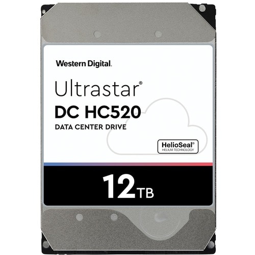 HGST Ultrastar DC HC520 HUH721212ALE604 12 TB Hard Drive - 3.5" Internal - SATA (SATA/600) - 7200rpm - 550 TB TBW - 512e F