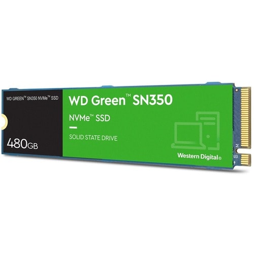WD Green SN350 WDS480G2G0C 480 GB Solid State Drive - M.2 2280 Internal - PCI Express NVMe (PCI Express NVMe 3.0 x4) - Des