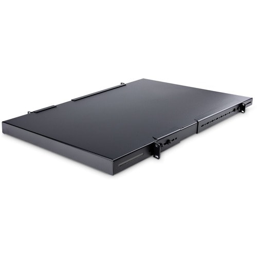 StarTech.com 1U 4-Post 19.5 to 38in Adjustable Mounting Depth Rack Mount Shelf - Heavy Duty Fixed Rack Shelf - 330 lb / 15