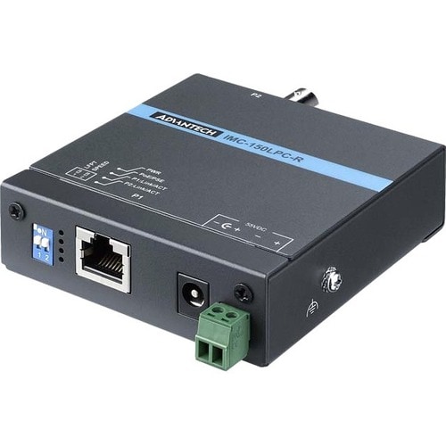Advantech Hardened PoE Long Reach Ethernet Extender via Coaxial - 1 x Network (RJ-45) - 984.25 ft Extended Range - Metal
