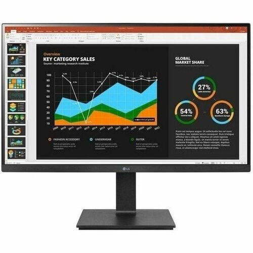 LG 27BQ75QB-B 27" Class WQHD LED Monitor - Textured Black - 27" Viewable - In-plane Switching (IPS) Technology - Edge LED 
