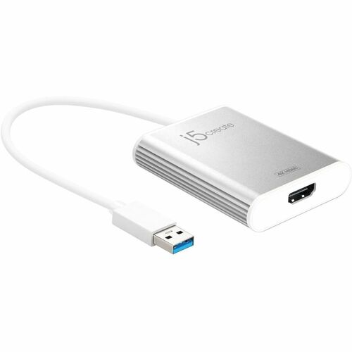 j5create JUA354-N A/V-Adapter - 1 - 3840 x 2160 Supported - Silber