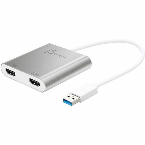 j5create JUA365 A/V-Adapter - 1 - TAA-konform - 3840 x 2160 Supported - Silber