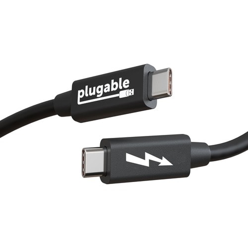 Plugable Windows Transfer Cable 6.6ft (2m), Thunderbolt 10Gbps, Bundled with Bravura Software for Windows PC to PC Migrati