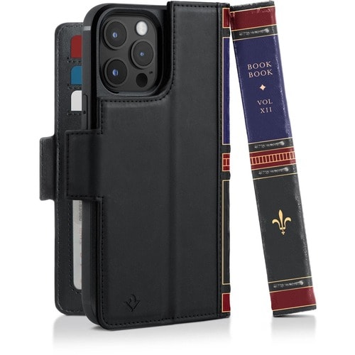 Twelve South BookBook Carrying Case (Book Fold) Apple iPhone 14 Pro Max Smartphone - Black - Scratch Resistant, Impact Res