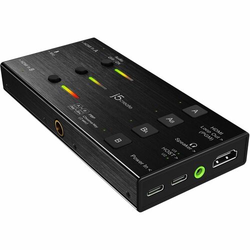 j5create JVA06-N Video Capturing Device - Black - Functions: Video Capturing - 1080p, 900p, 768p, 1024p, 576p, 480p, 576i,