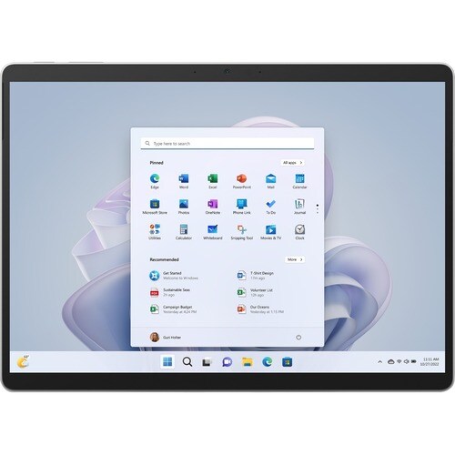 Microsoft Surface Pro 9 Tablet - 33 cm (13") - 8 GB - 512 GB SSD - Windows 11 Pro - Platinum - Core i5 12th Gen Deca-core 