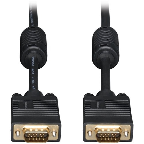Tripp Lite series P502-010 3,05 m Koaxial Videokabel - Abschirmung - Golden Beschichteter Kontakt - Schwarz