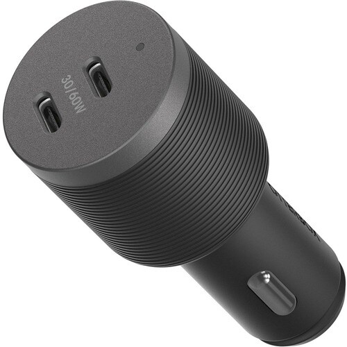 OtterBox USB-C Fast Charge Dual Port Car Charger Premium Pro, 60W - 60 W - 12 V DC, 24 V DC Input - 5 V DC, 9 V DC, 11 V D