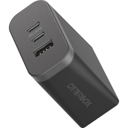 OtterBox USB-C Fast Charge Triple Port Wall Charger Premium Pro, 72W - 72 W - Rugged - 120 V AC, 230 V AC Input - 5 V DC, 
