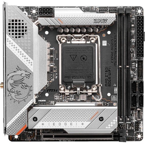 MSI MPG Z790I EDGE WIFI Gaming Desktop Motherboard - Intel Z790 Chipset - Socket LGA-1700 - Mini ITX - Pentium Gold, Celer