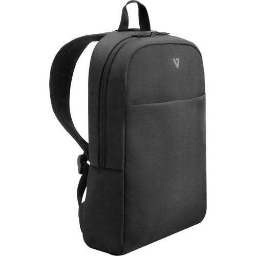 V7 Essential CBK16-BLK Carrying Case (Backpack) for 40.6 cm (16") to 40.9 cm (16.1") Notebook - Black - Water Resistant - 