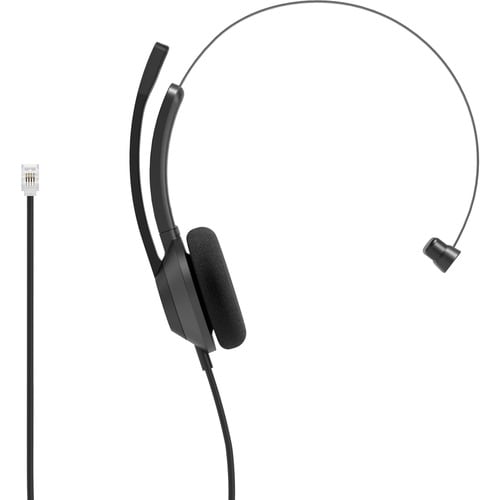 Cisco 321 Wired On-ear Stereo Headset - Carbon Black - Binaural - Supra-aural - 32 Ohm - 50 Hz to 18 kHz - 200 cm Cable - 