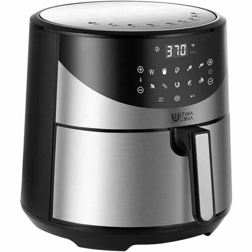 Ultima Cosa Presto Luxe Grande 8L / 8.5QT Air Fryer - 8.04 L Oil - 2.72 kg Food - Stainless Steel, Silver, Black