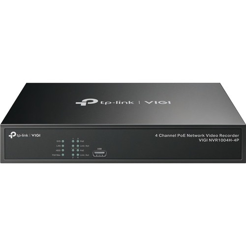 TP-Link VIGI 4 Kanäle Kabel Videoüberwachungsstation 10 TB HDD - Netzwerk-Videorekorder - HDMI - 4K Aufnahme