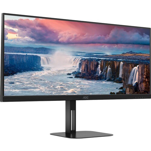 AOC U34V5C/BK 34" Class WQHD Gaming LCD Monitor - 21:9 - Matte Black - 86.4 cm (34") Viewable - Vertical Alignment (VA) - 