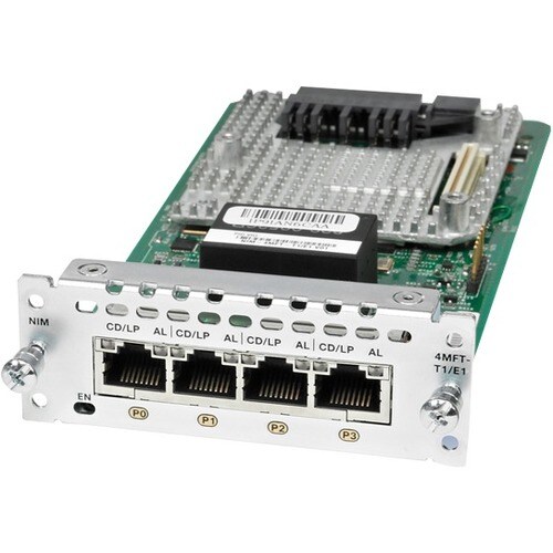 Cisco 4 Port Multi-Flex Trunk Voice/Clear-Channel Data T1/E1 Module - For Voice, Wide Area Network - 4 x T1/E1 NetworkT1/E1