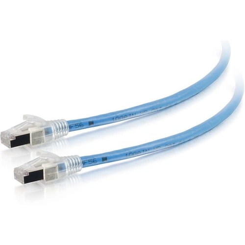 C2G 35ft HDBaseT Cat6a Cable with Discontinuous Shielding - Plenum - Blue - 35 ft Category 6a Network Cable for Network De