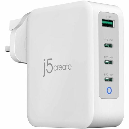 j5create 130 W AC Adapter - Universal Adapter - For USB Type C Device, USB Type A Device, Mobile Phone, Tablet PC, Noteboo