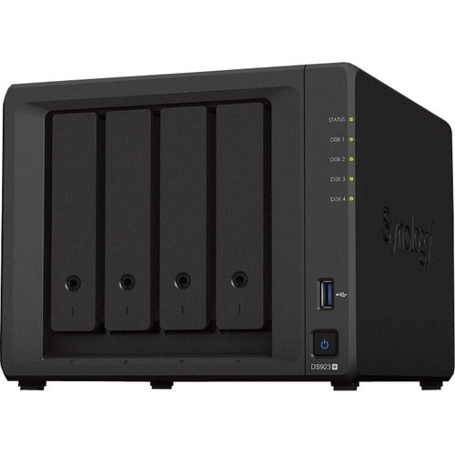 Synology DiskStation DS923+ SAN/NAS Storage System - 1 x AMD Ryzen R1600 Dual-core (2 Core) 2.60 GHz - 4 x HDD Supported -