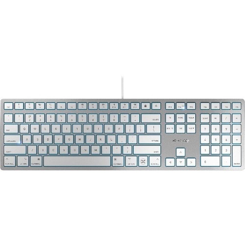 CHERRY KC 6000C Keyboard - Cable Connectivity - USB Type C Interface - English (US) - Silver - SX Keyswitch - Mac