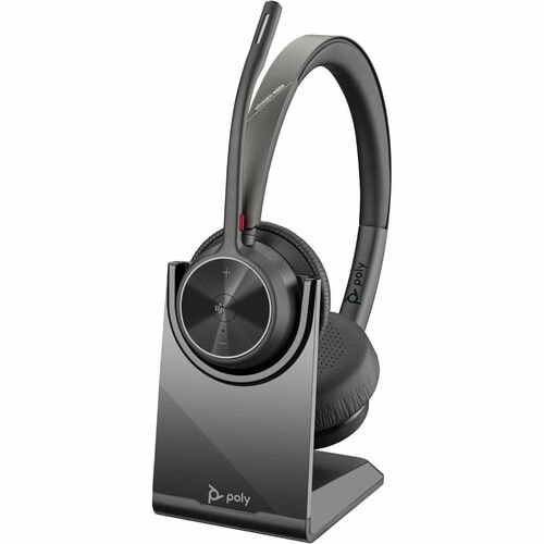 Poly Voyager 4320 Microsoft Teams Certified Headset + BT700 Dongle + Charging Stand - Microsoft Teams Certification - Siri