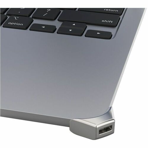 Compulocks Ledge Lock Adapter for MacBook Air 13"" M2 Silver - Smallest MacBook Lock Slot Adapter, Compatible with Standar