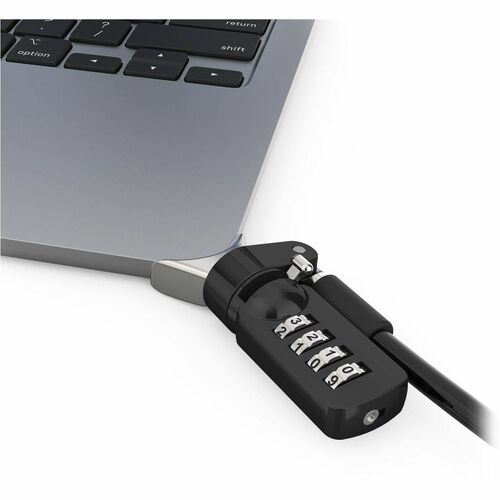 Ledge Adapter for MacBook Air 13-inch (M2/M3/M4/M5) (Corner Lock) with Combination Lock Silver - Ledge Adapter for MacBook