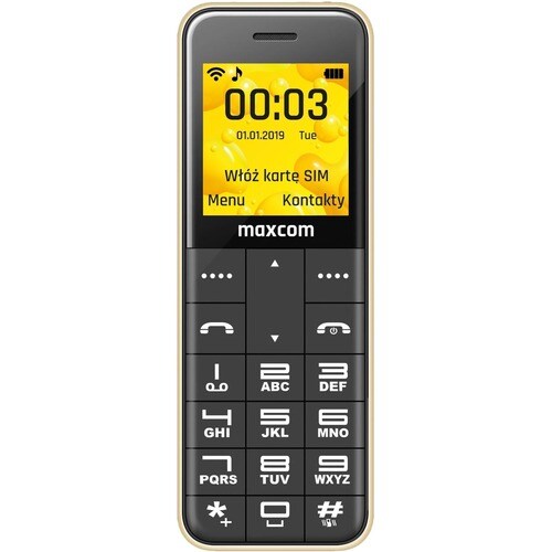 Telefono di funzione MaxCom Classic MM111 - 2G - 3,7 cm (1,4") TFT 128 x 128 - Single core (1 Core) - Nero - Bar - 1 Suppo