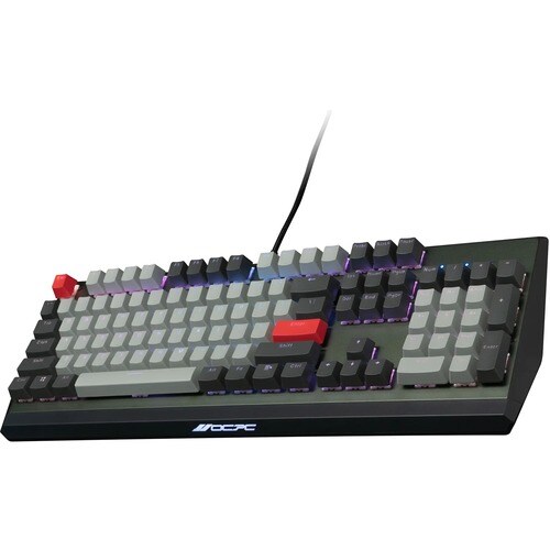 VisionTek OCPC Gaming - KR1 Premium Mechanical Keyboard - Cable Connectivity - Full-size - USB Type A Interface - RGB LED 