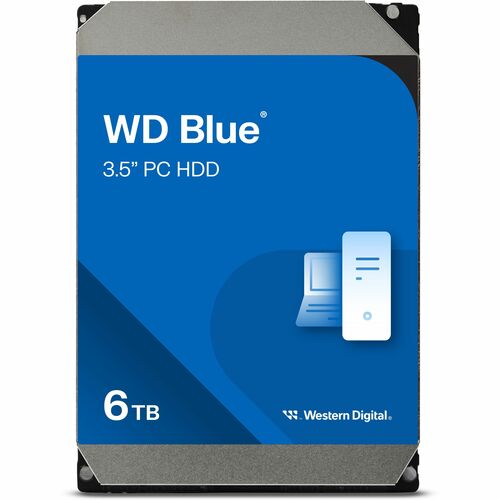 WD Blue WD60EZAX 6 TB Hard Drive - 3.5" Internal - SATA (SATA/600) - Conventional Magnetic Recording (CMR) Method - Deskto