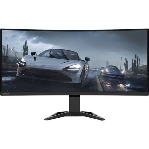 Lenovo G34w-30 34" Class UW-QHD Curved Screen LCD Monitor - 21:9 - Raven Black - 86.4 cm (34") Viewable - Vertical Alignme