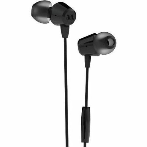 JBL T50HI Wired Earbud Stereo Earset - Black - Google Assistant - Binaural - In-ear - 30 Ohm - 20 Hz to 20 kHz - 1.20 m (4