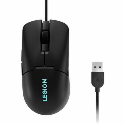 Lenovo Legion M300s Gaming Mouse - USB 2.0 Type A - 6 Button(s) - 6 Programmable Button(s) - Shadow Black - Cable - 8000 d