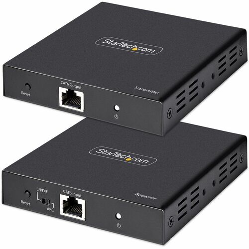 StarTech.com 4K HDMI Extender Over CAT5/CAT6 Cable, 4K 60Hz Video Extender Up to 230ft (70m), HDMI Over Ethernet Cabling, 
