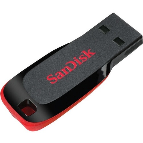 SanDisk Cruzer Blade 8 GB USB 2.0 Flash Drive - Red, Black - 5 Year Warranty