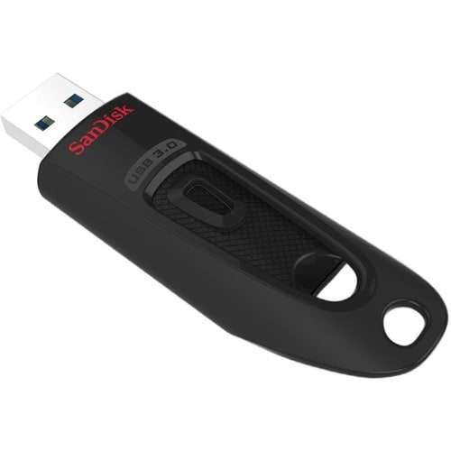 SanDisk Ultra 32 GB USB 3.0 Flash Drive - Black - 128-bit AES - 130 MB/s Read Speed - 5 Year Warranty