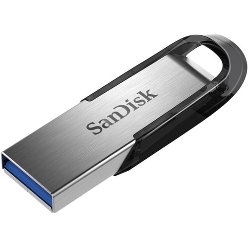SanDisk Ultra Flair 64 GB USB 3.0 Flash Drive - Black, Silver - 150 MB/s Read Speed - 5 Year Warranty