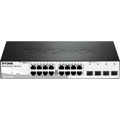 D-Link DGS-1210 DGS-1210-20 16 Ports Manageable Ethernet Switch - Gigabit Ethernet - 1000Base-X, 10/100/1000Base-T - 3 Lay