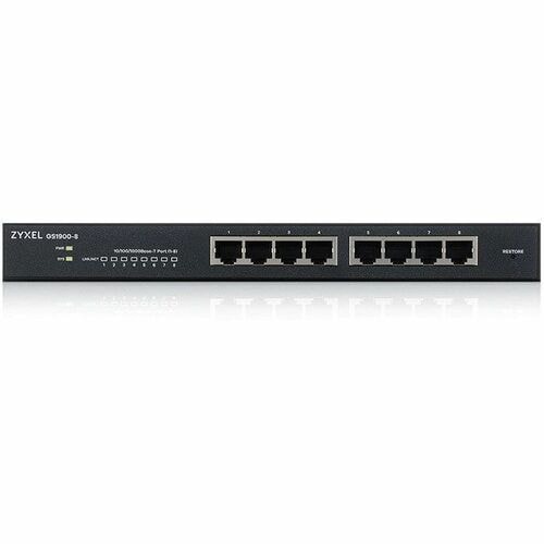ZYXEL GS1900 GS1900-8 8 Ports Manageable Ethernet Switch - Gigabit Ethernet - 100/1000Base-T - 2 Layer Supported - 5 W Pow